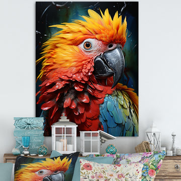 Colorful Parrot Pointillism - Parrot Wall Decor